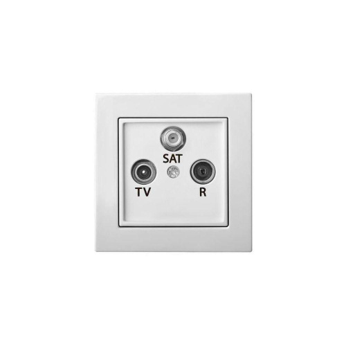 ТВ-розетка оконечная TV/R/SAT Liregus Epsilon белый 28-028