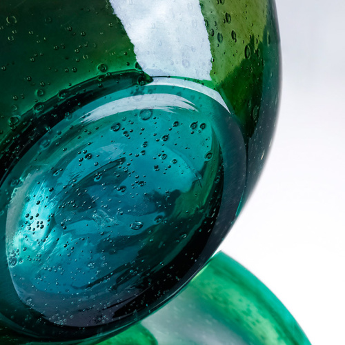 Ваза Cloyd FLUID Vase / выс. 17 см - зелен. стекло (арт.50037)