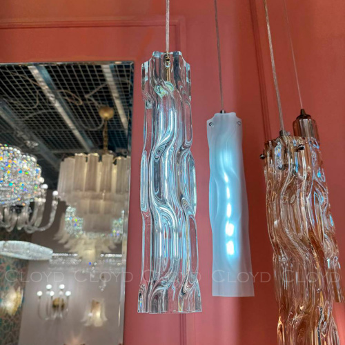 Подвесной светильник Cloyd ICEBERG-A P1 / Ø8 см - латунь - прозрачн. стекло (арт.11668) фото 2