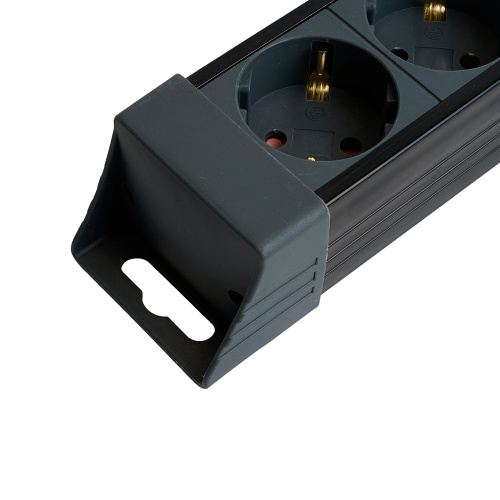 Сетевой фильтр 4-местный с/з STEKKER 3x1мм2, 5 м, 250В, 16А, серия Techno, HM22-41-05, черный фото 5