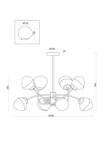 Люстра Freya FR8017PL-08MG фото 7