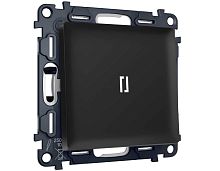 Комплект механизма 1-клавишного выключателя с самовозвратом с подсветкой 5600K Ambrella Volt ALFA Черный матовый QUANT (AP8020, VM113, G14W) MA802055