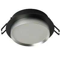 Светильник встраиваемый Feron DL507 потолочный GX53 черный + серебро круг