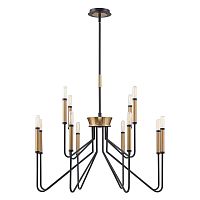 Люстра подвесная Alfa Light F1124-22 D850*H790 BK+GD