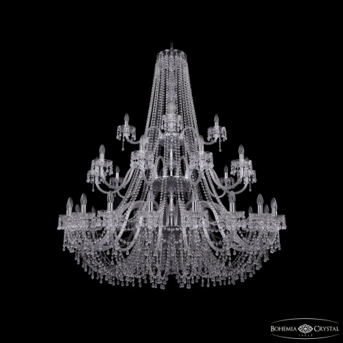 Люстра хрустальная 1410/20+10+5/530/3d Ni V0300 Bohemia Ivele Crystal (Богемия Ивеле Кристалл)
