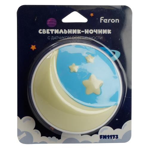 Светильник ночник Feron FN1173 0,6W 220V, желтый фото 8