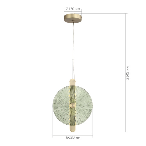 SL6141.323.01 Светильник подвесной ST-Luce бронза/зелёный LED 1*11W 4000K WASI фото 2