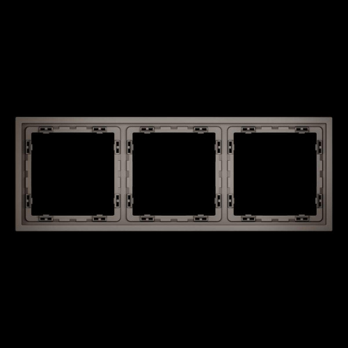 Рамка пластиковая S70 на 3 пост, (капучино) Voltum VLS100314