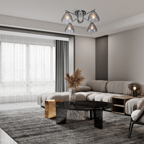 Потолочный светильник Escada 659/4PL E27*60W Black фото 5