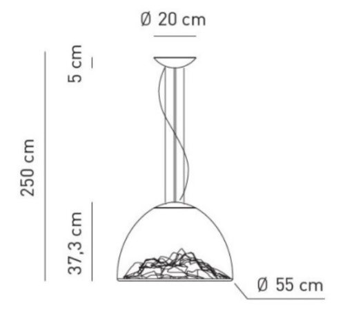 Подвесной светильник SP Mountain amber/gold фото 4