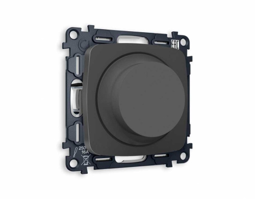 Комплект механизма светорегулятора универсального AMBRELLA VOLT OMEGA Графит мягкое касание 25-600W/LED 5-300W QUANT (OP9055, VM136) MO905510