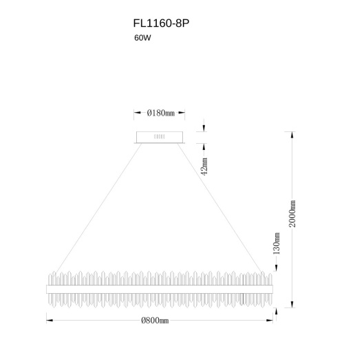 Подвесная люстра Donum FL1160-8P фото 2 Подвесная люстра Donum FL1160-8P фото 2
