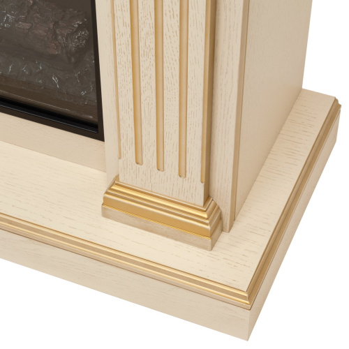 Каминокомплект CALLISTO/ПРАГА Бежевый дуб с золотой патиной с очагом Электроочаг JOKER/ДЖАСПЕР 52 фото 7