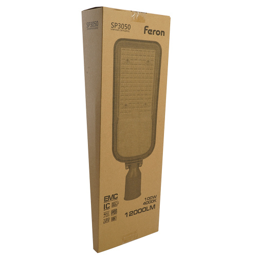 Светодиодный уличный консольный светильник Feron SP3050 100W 4000K 230V, серый фото 14