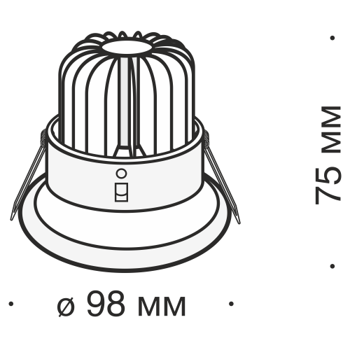 Встраиваемый светильник Voltega DL031-2-L8W фото 3