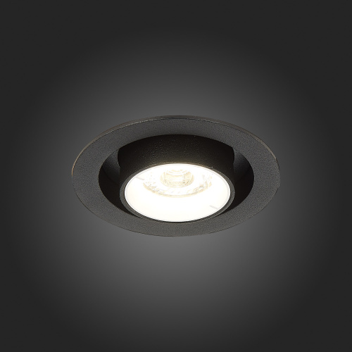 ST702.438.12 Св-к встр. Черный LED 1*12W 3000K 900Lm Ra80 24° IP20 D90xH92 180-240V Встраиваемые светильники фото 9