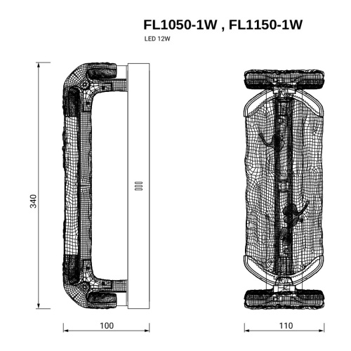 Бра Epico Silver FL1150-1W фото 2