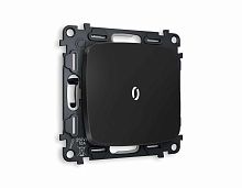 Комплект механизма 1-кл выключателя AMBRELLA VOLT с подсветкой 5600K OMEGA Черный матовый QUANT (OP8020, VM101, G14W) MO802015