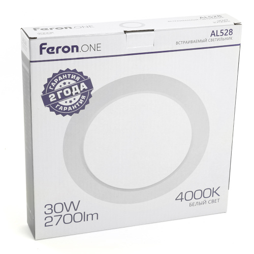 Светодиодный светильник Feron.ONE AL528 встраиваемый 30W 4000K белый фото 8
