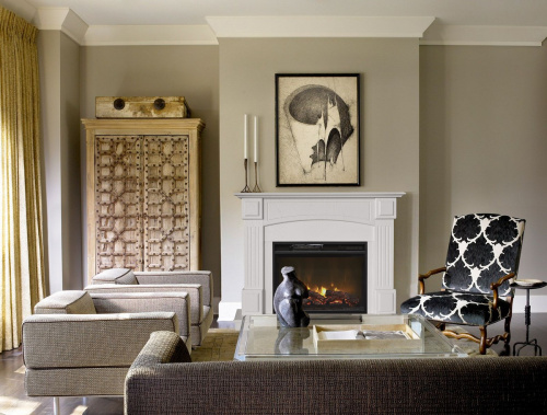 Каминокомплект CAROLINA/БОСТОН Береза белая с очагом Электроочаг MAGIC/МЕЙДЖИК 24 фото 3