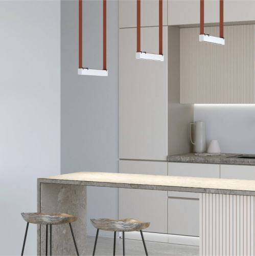 DK5571-WB Cветильник для трека-ремня Belty, серия Grill, со светодиодом, L323*W40*H45мм, 48V DC, 12W, RA90, 24°, 3000K, IP20, белый с черным, алюминий фото 2