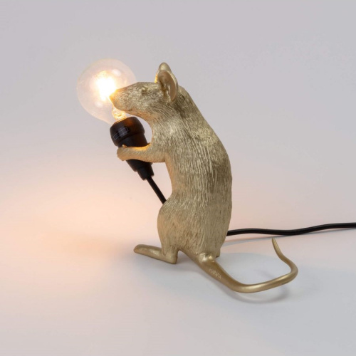 Настольная лампа Mouse Lamp Sitting GOLD USB фото 7