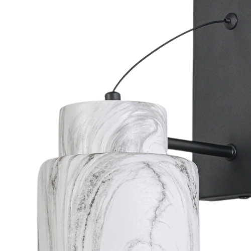 Настенный светильник Escada 1173/1A E27*60W Black/Marble white фото 4