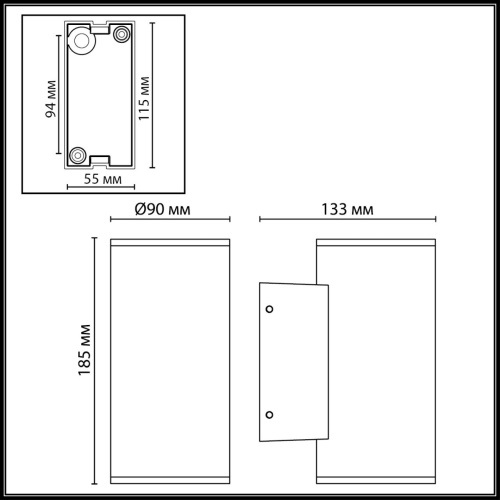 Уличный настенный светодиодный светильник Odeon Light Nature Long 7142/24WL фото 6