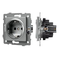 Механизм электрической розетки SCT-MEU1-PL-GR-V (250V, 16A) Arlight 049816