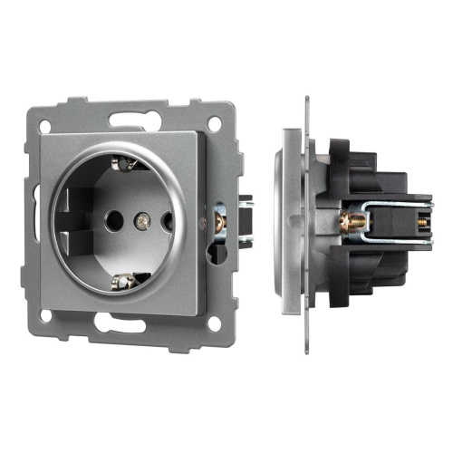 Механизм электрической розетки SCT-MEU1-PL-GR-V (250V, 16A) Arlight 049816