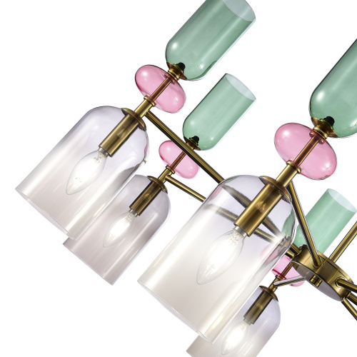 SL2000.202.07 Люстра потолочная ST-Luce Золотистый/Дымчатый E14 7*40W GEA фото 2