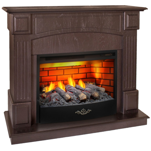 Электрокамин RealFlame Carolina 24/25,5 DN темный орех с очагом 3D Firestar 25,5 фото 2