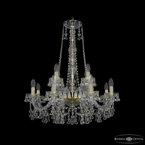 Люстра хрустальная 1409/8+4/240/h-77 G Люстра хрустальная 1409/8+4/240/h-77 G