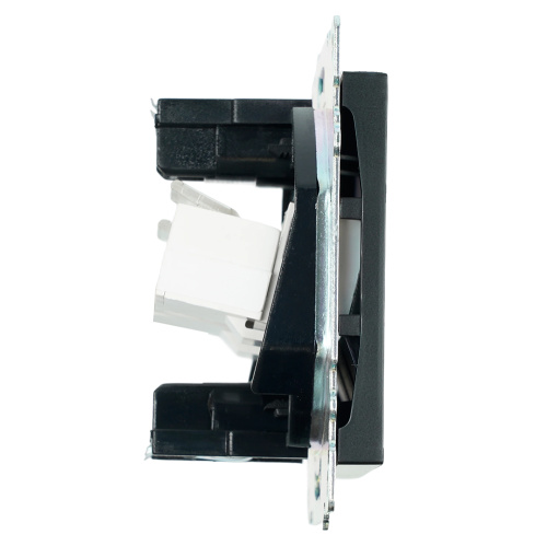 Розетка компьютерная 2-местная RJ-45 (механизм) ,STEKKER ,GLS00-7109-05, серия Катрин, черный фото 4