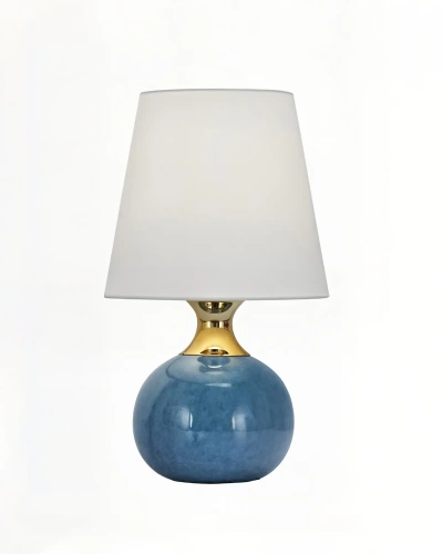 Настольная лампа "Бенсон" с синим керамическим основанием