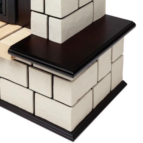 Электрокамин RealFlame Stone STD AO античный дуб с очагом Majestic Lux Brass фото 6