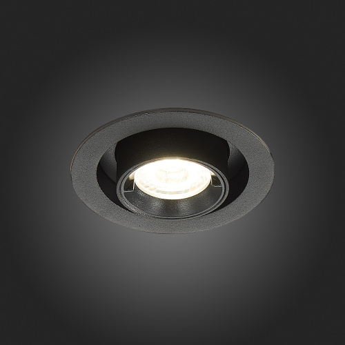 ST702.348.12 Св-к встр. Черный LED 1*12W 4000K 900Lm Ra80 24° IP20 D90xH92 180-240V Встраиваемые светильники фото 6