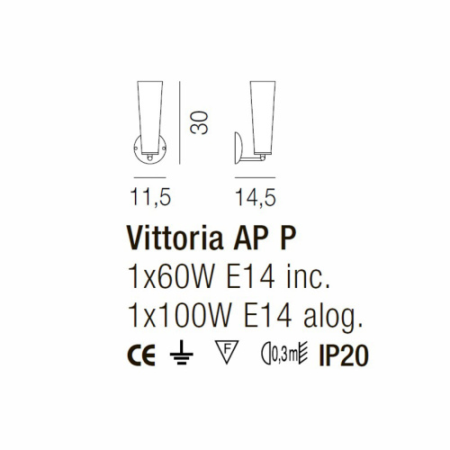 Настенный светильник AP VITTORIA BC NI фото 3