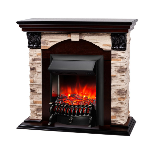 Электрокамин RealFlame Dublin Rock AO античный дуб с очагом Fobos Lux Black фото 2 Электрокамин RealFlame Dublin Rock AO античный дуб с очагом Fobos Lux Black фото 2