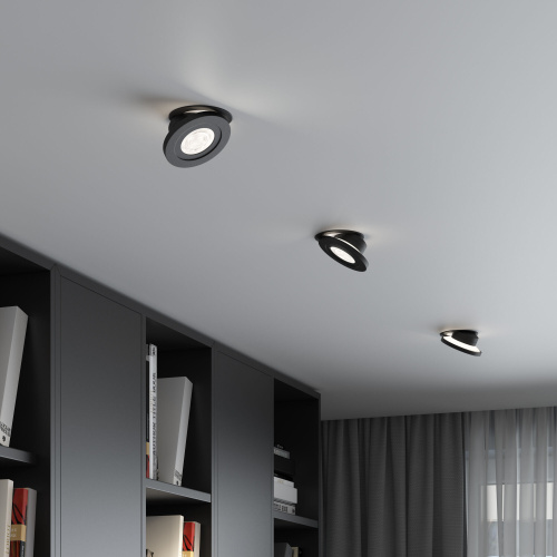 Встраиваемый поворотный светодиодный светильник 6W 4000K чёрный 25084/LED фото 4