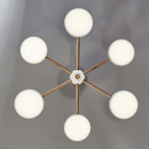 Потолочный светильник Escada 10236/6 LED*96W White/Wooden фото 3 Потолочный светильник Escada 10236/6 LED*96W White/Wooden фото 3