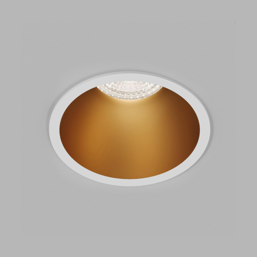 DK3026-WG Встраиваемый светильник, IP 20, 10 Вт, GU5.3, LED, белый/золотой, пластик