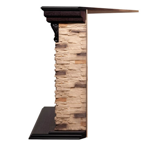 Каминокомплект DUBLIN CORNER ROCK/ДУБЛИН УГЛ. РОК Античный дуб с очагом Электроочаг MAJESTIC LUX/МАДЖЕСТИК фото 7