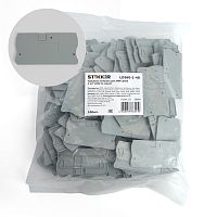 LD560-1-40 Торцевая заглушка для ЗНИ LD552 4 мм²  (JXB ST 4), серый STEKKER