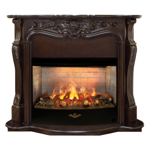 Каминокомплект ELLADA/ЭЛЛАДА Античный дуб с очагом Электроочаг FIRESTAR/ФАЕРСТАР 33