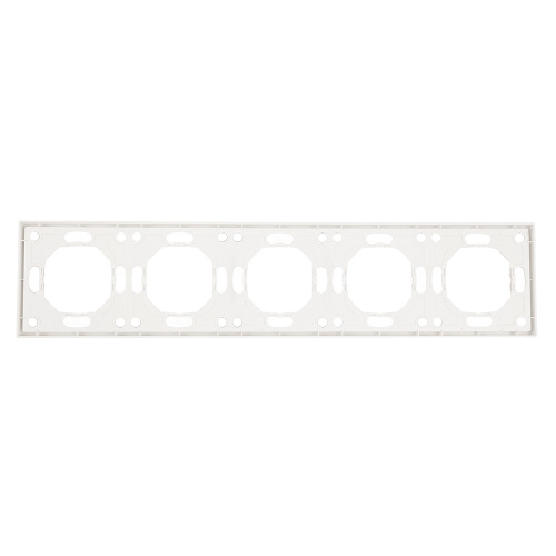 Рамка STEKKER, PFR00-5005-01 5-местная, серия Эмили, белый фарфор, soft touch фото 2