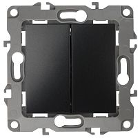 Выключатель двухклавишный ЭРА 12 10AX 250V 12-1104-05 Б0014649
