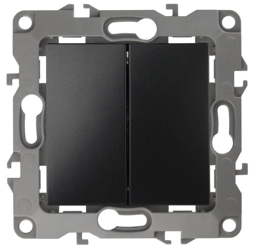 Выключатель двухклавишный ЭРА 12 10AX 250V 12-1004-05 Б0014655 Выключатель двухклавишный ЭРА 12 10AX 250V 12-1004-05 Б0014655