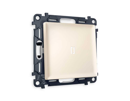 Комплект механизма 1-кл выключателя AMBRELLA VOLT с подсветкой 5600K ALFA Бежевый матовый QUANT (AP3220, VM101, G14W) MA322015