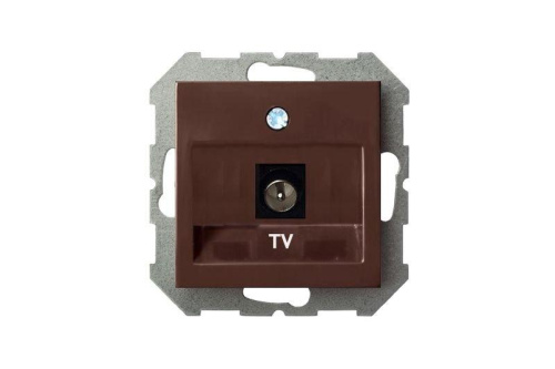 ТВ-розетка оконечная Liregus Epsilon коричневый 28-142 фото 2